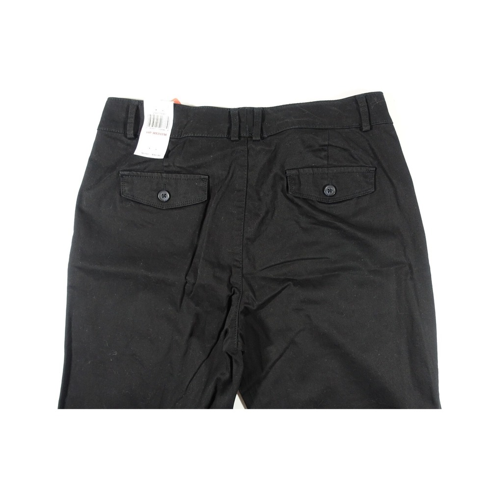 Dockers Khaki Pants Women 10 Petite Straight Leg Stretch Black NWT - Picture 7 of 7